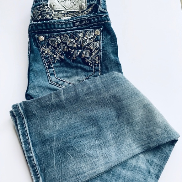 Miss Me Denim - Miss Me Size 24 Signature Boot Cut Iron Cross Jean